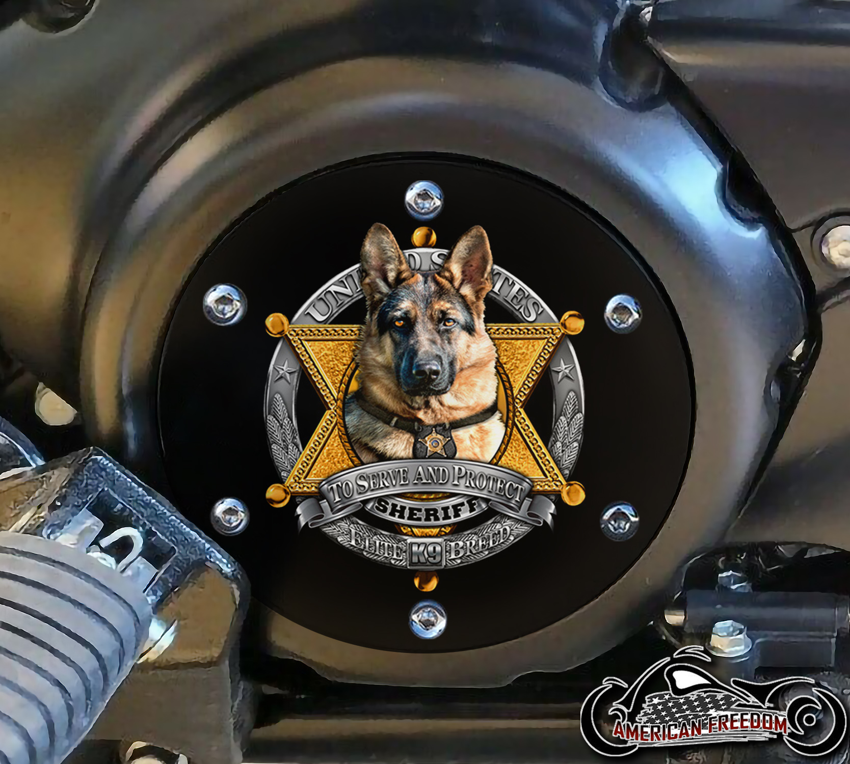 SUZUKI M109R Derby/Engine Cover - Police Dog
